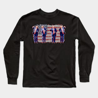 Trump Dance Pro Trump 2024 Trump President Maga 45 47 Long Sleeve T-Shirt